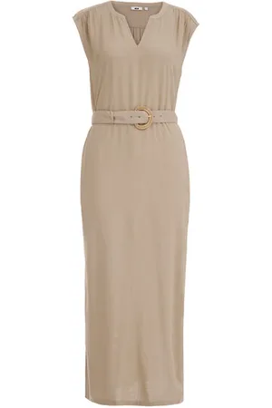 WE Fashion Dames jurk met ceintuur - Regular fit - - Viscose