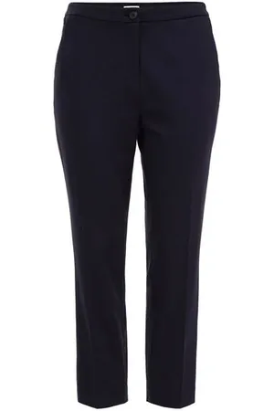 WE Fashion Dames slim fit pantalon met stretch - Curve - Slim Fit - - Viscose - Plus Size