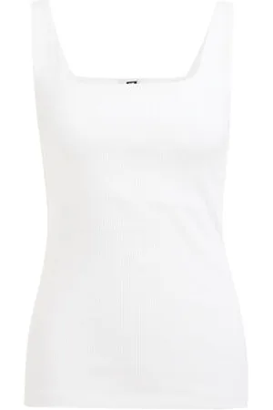WE Fashion Dames singlet van ribstof - - Viscose