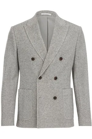 WE Fashion Van Gils - Heren slim fit fijngebreide blazer - Slim Fit - - Katoen