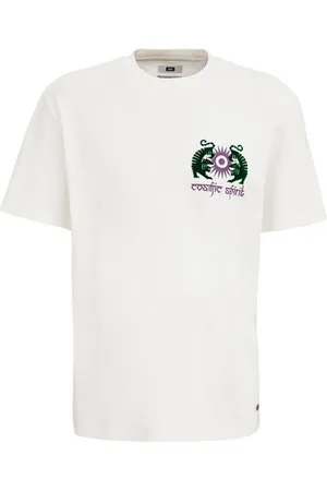 WE Fashion Heren T-shirt met opdruk - Loose fit - - Katoen