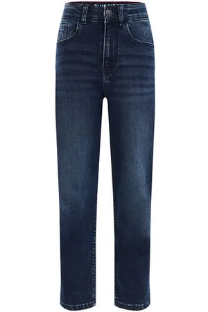 WE Fashion Blue Ridge - Meisjes high rise mom fit jeans met stretch - Tapered - - Katoen