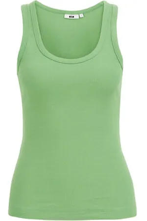 WE Fashion Dames singlet van ribstof - - Katoen