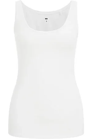 WE Fashion Dames singlet van katoenmix - Regular fit - - Katoen
