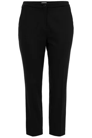 WE Fashion Dames slim fit pantalon met stretch - Curve - Slim Fit - - Viscose - Plus Size