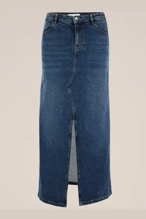 WE Fashion Blue Ridge - Dames high rise maxi denim rok - High waist - - Katoen
