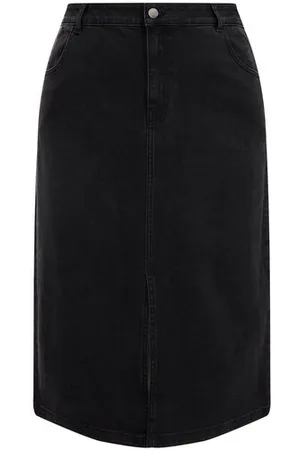 WE Fashion Blue Ridge - Dames high rise denim rok - Curve - High waist - - Katoen - Plus Size