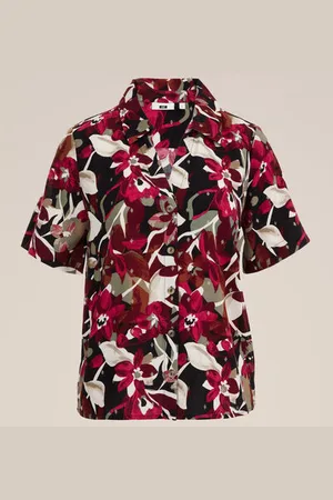 WE Fashion Dames blouse met dessin - Regular fit - - Viscose