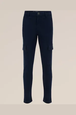 WE Fashion Jongens slim fit cargobroek - Slim Fit - - Katoen