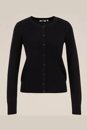 WE Fashion Dames vest met structuur - Regular fit - - Biologisch katoen
