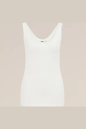 WE Fashion Dames singlet met kant - - Katoen