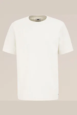 WE Fashion Heren T-shirt met structuur - Relaxed Fit - - Katoen