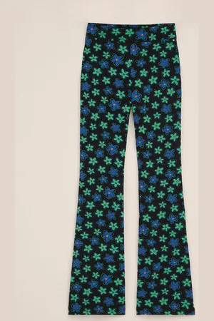 WE Fashion Meisjes flared legging met dessin - Regular fit - - Viscose