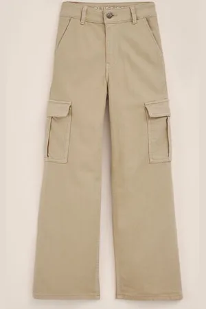 WE Fashion Blue Ridge - Meisjes wide leg cargobroek met stretch - Regular fit - - Katoen