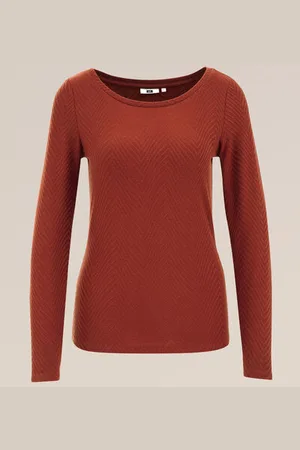 WE Fashion Dames T-shirt met structuur -