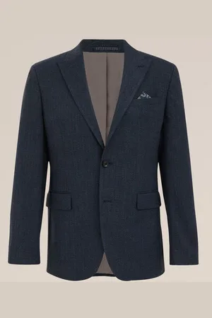WE Fashion Heren slim fit blazer met jacqaurd-dessin - Slim Fit -