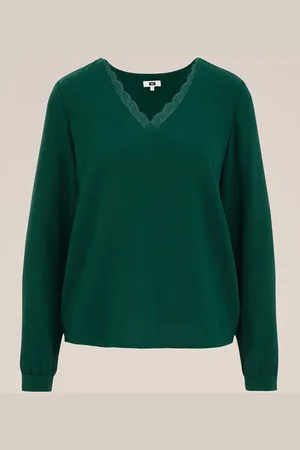 WE Fashion Dames blouse met kant - Regular fit -