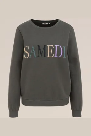 WE Fashion Dames sweater met embroidery - Regular fit - - Katoen