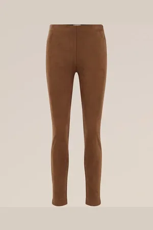 WE Fashion Dames suède broek - Slim Fit -