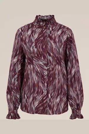 WE Fashion Dames blouse met dessin - Regular fit - - Viscose