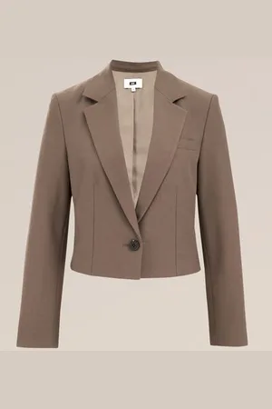 WE Fashion Dames cropped blazer - Regular fit -