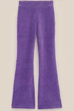WE Fashion Meisjes velvet flared legging van ribstof - Skinny Fit - - Katoen