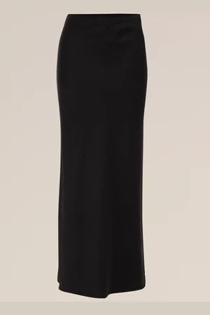 WE Fashion WE Studio - Dames maxi rok met satijnen look - Regular fit - - Viscose