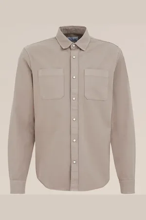 WE Fashion Blue Ridge - Heren katoenen denim overhemd - Regular fit - - Katoen