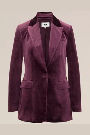 WE Fashion Dames regular fit velvet blazer - Regular fit -