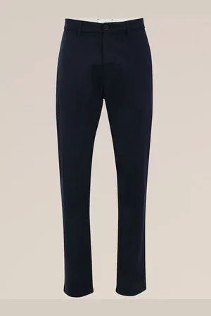 WE Fashion Van Gils - Heren Tapered soft touch chino van katoen modalmix - Tapered - - Katoen
