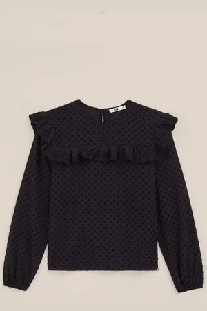 WE Fashion Meisjes blouse met structuur - Regular fit - - Katoen