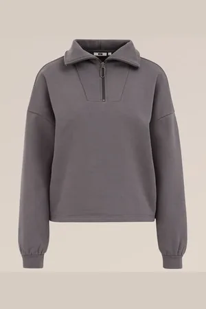 WE Fashion Dames sweater met ritssluiting - Regular fit - - Katoen