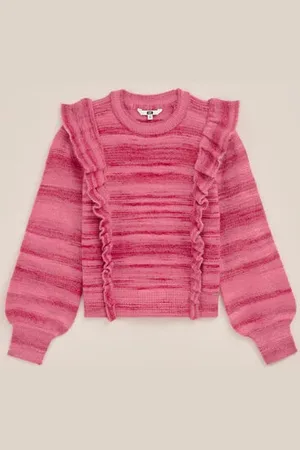 WE Fashion Meisjes gebreide trui met tie-dye - Regular fit -