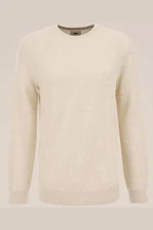 WE Fashion Heren trui met structuur - Slim Fit -