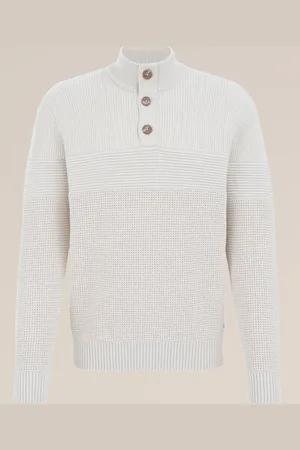 WE Fashion Heren gebreide trui met structuur - Slim Fit - - Katoen