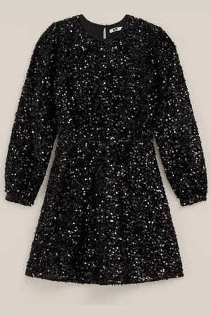 WE Fashion Meisjes jurk met pailletten - Regular fit -