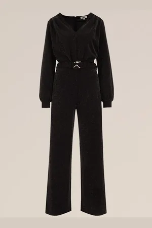 WE Fashion Dames jumpsuit met glittergaren - Regular fit -