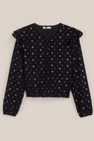 WE Fashion Dames blouse met dessin - Regular fit - - Viscose