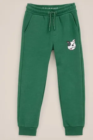 WE Fashion Jongens joggingbroek met opdruk - Regular fit - - Katoen