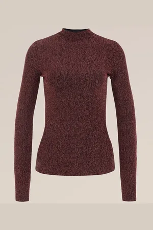 WE Fashion Dames T-shirt met glittergaren -