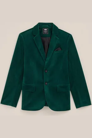 WE Fashion Jongens velvet blazer - Slim Fit -