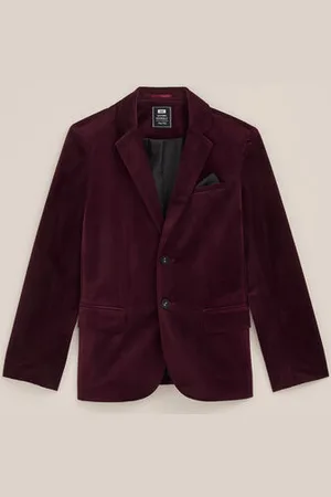 WE Fashion Jongens velvet blazer - Slim Fit -