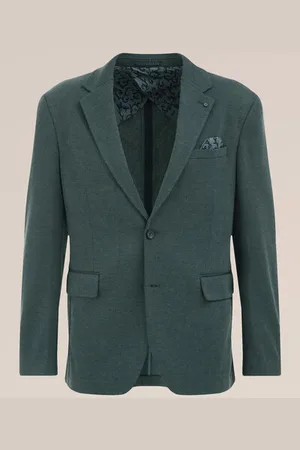WE Fashion Heren melange blazer met stretch - Slim Fit -