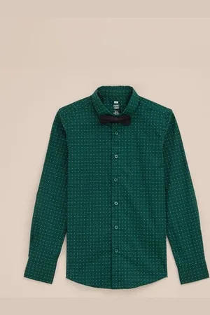 WE Fashion Jongens overhemd met afneembare vlinderdas - Regular fit - - Katoen