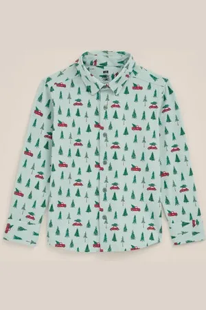 WE Fashion Jongens overhemd met dessin - Regular fit - - Katoen
