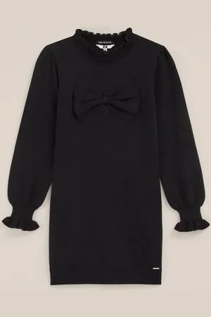 WE Fashion Meisjes gebreide jurk met glittergaren - Regular fit - - Katoen