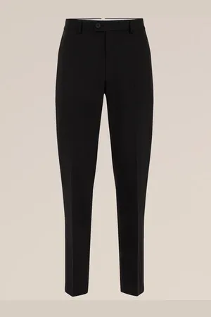 WE Fashion Van Gils - Heren Premium slim fit pantalon van wolmix met structuur - Slim Fit -