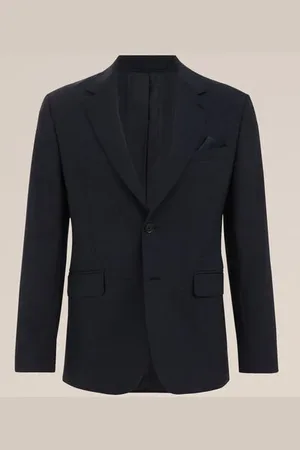WE Fashion Van Gils - Heren slim fit premium blazer van wolmix met structuur - Slim Fit -