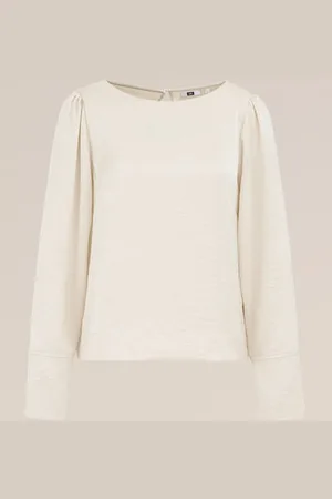 WE Fashion Dames blouse met satijnenlook - Regular fit -