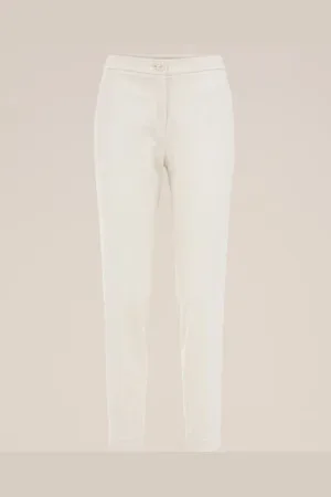 WE Fashion Dames slim fit jersey pantalon met stretch - Slim Fit - - Viscose